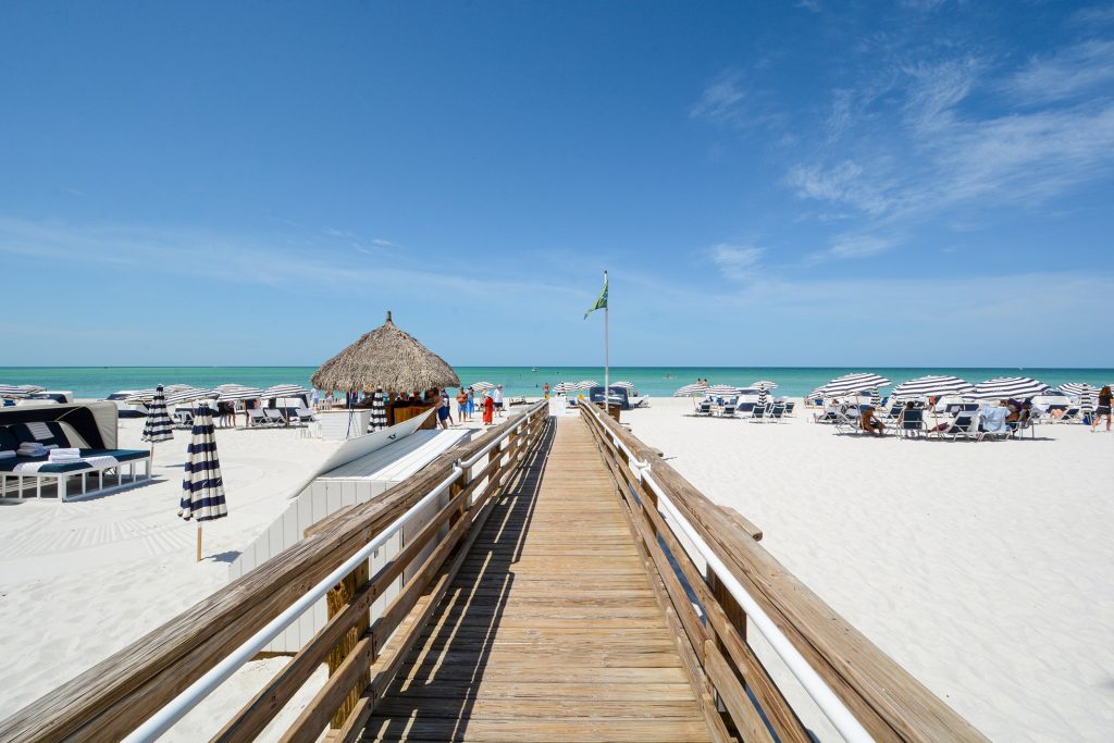 Beachfront view near the Longboat Key Club