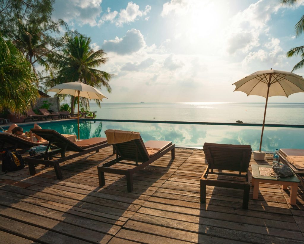 Private pool overlooking the Gulf
