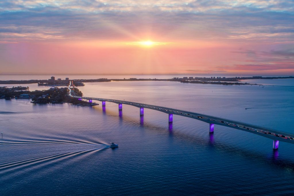 Bridge leading toward St. Armands Circle and downtown Sarasota